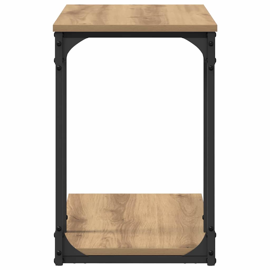 Bijzettafel Artisan Eiken 50 x 35 x 52 cm Bewerkt hout is nu te koop bij PeponiXL, paradijselijk wonen!