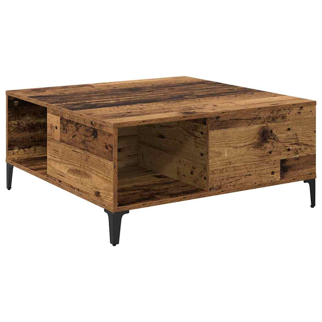 Salontafel Oud Hout 80 x 80 x 36,5 cm Bewerkt hout is nu te koop bij PeponiXL, paradijselijk wonen!