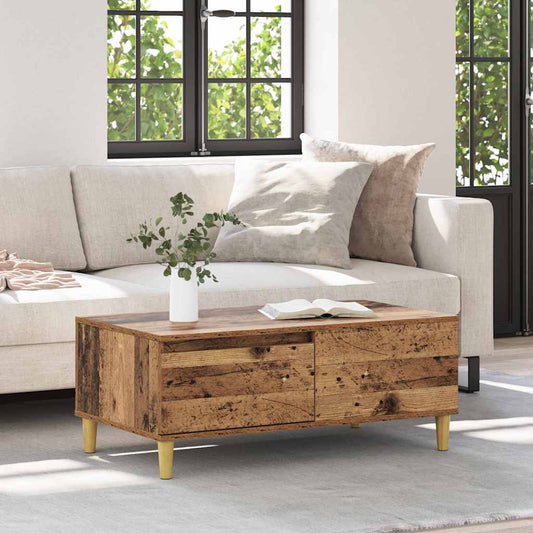 Salontafel met lade Oud Hout 90 x 50 x 35 cm Bewerkt hout is nu te koop bij PeponiXL, paradijselijk wonen!