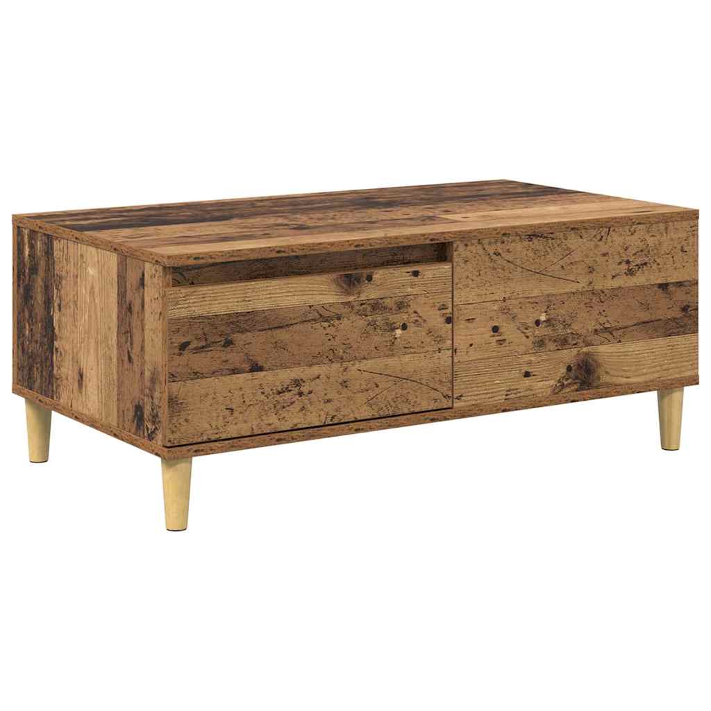 Salontafel met lade Oud Hout 90 x 50 x 35 cm Bewerkt hout is nu te koop bij PeponiXL, paradijselijk wonen!