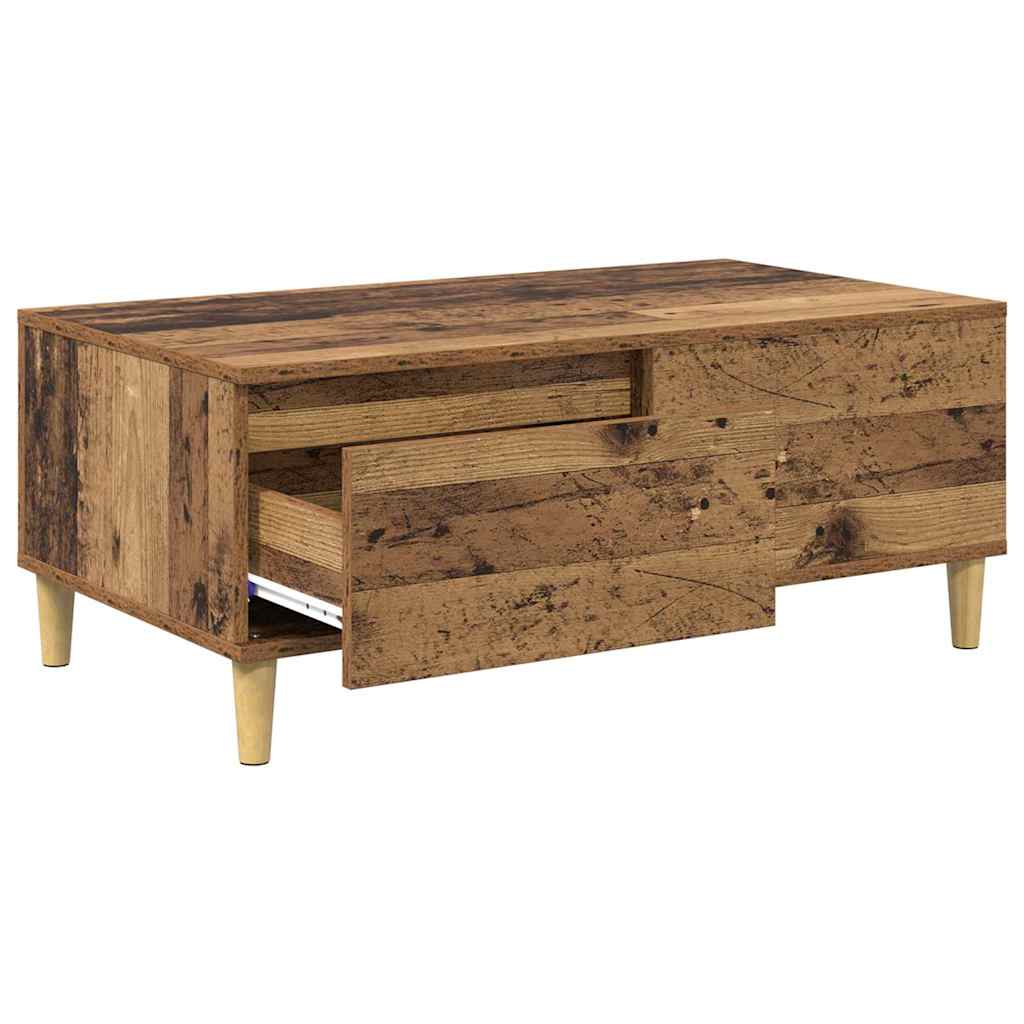 Salontafel met lade Oud Hout 90 x 50 x 35 cm Bewerkt hout is nu te koop bij PeponiXL, paradijselijk wonen!