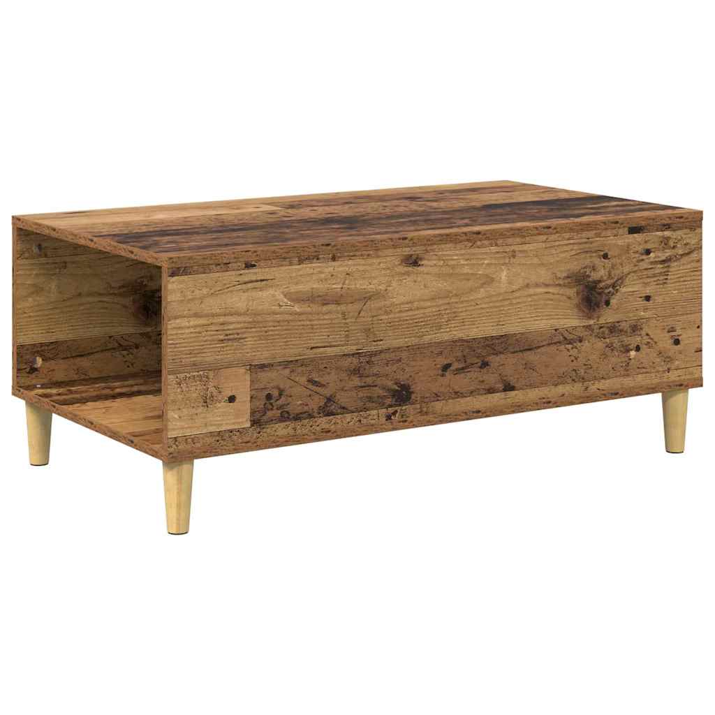 Salontafel met lade Oud Hout 90 x 50 x 35 cm Bewerkt hout is nu te koop bij PeponiXL, paradijselijk wonen!