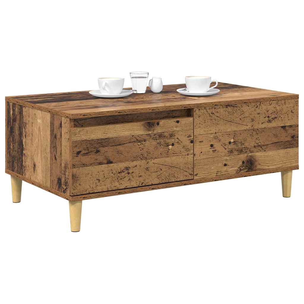 Salontafel met lade Oud Hout 90 x 50 x 35 cm Bewerkt hout is nu te koop bij PeponiXL, paradijselijk wonen!