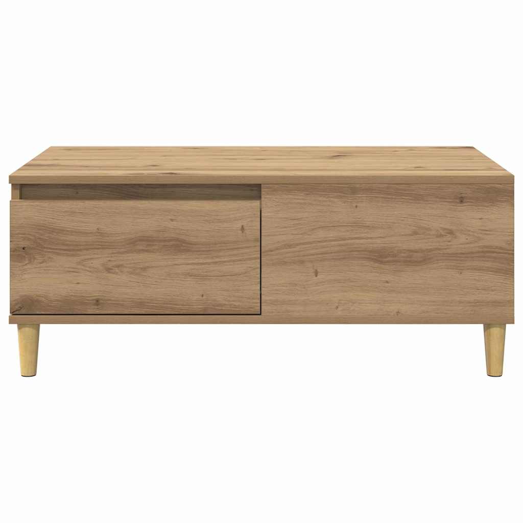 Salontafel met lade Artisan Eiken 90 x 50 x 35 cm Bewerkt hout is nu te koop bij PeponiXL, paradijselijk wonen!
