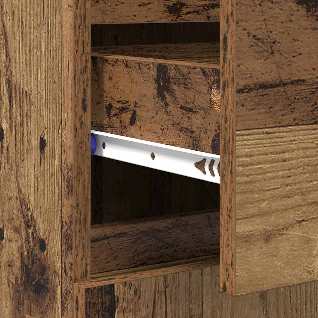 Dressoir met lade Oud Hout 60 x 35 x 70 cm Bewerkt hout is nu te koop bij PeponiXL, paradijselijk wonen!