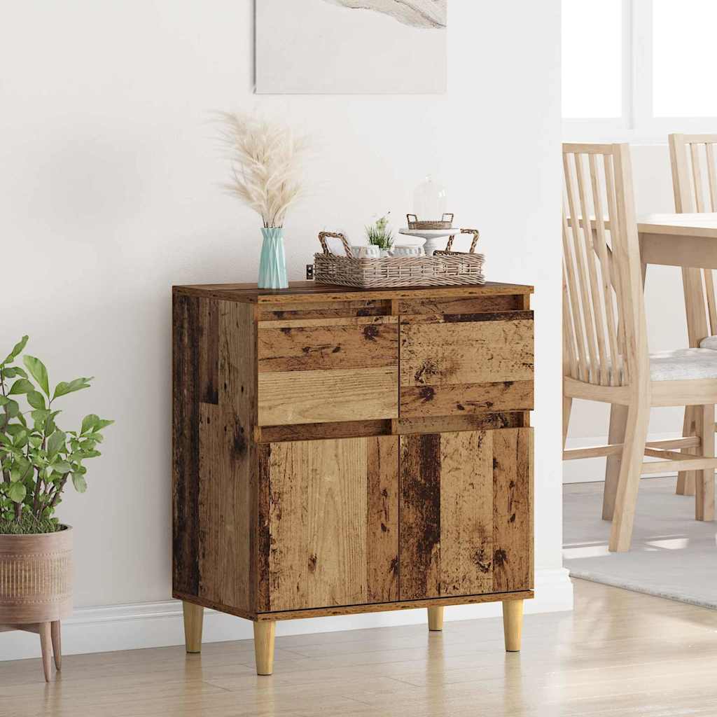 Dressoir met lade Oud Hout 60 x 35 x 70 cm Bewerkt hout is nu te koop bij PeponiXL, paradijselijk wonen!