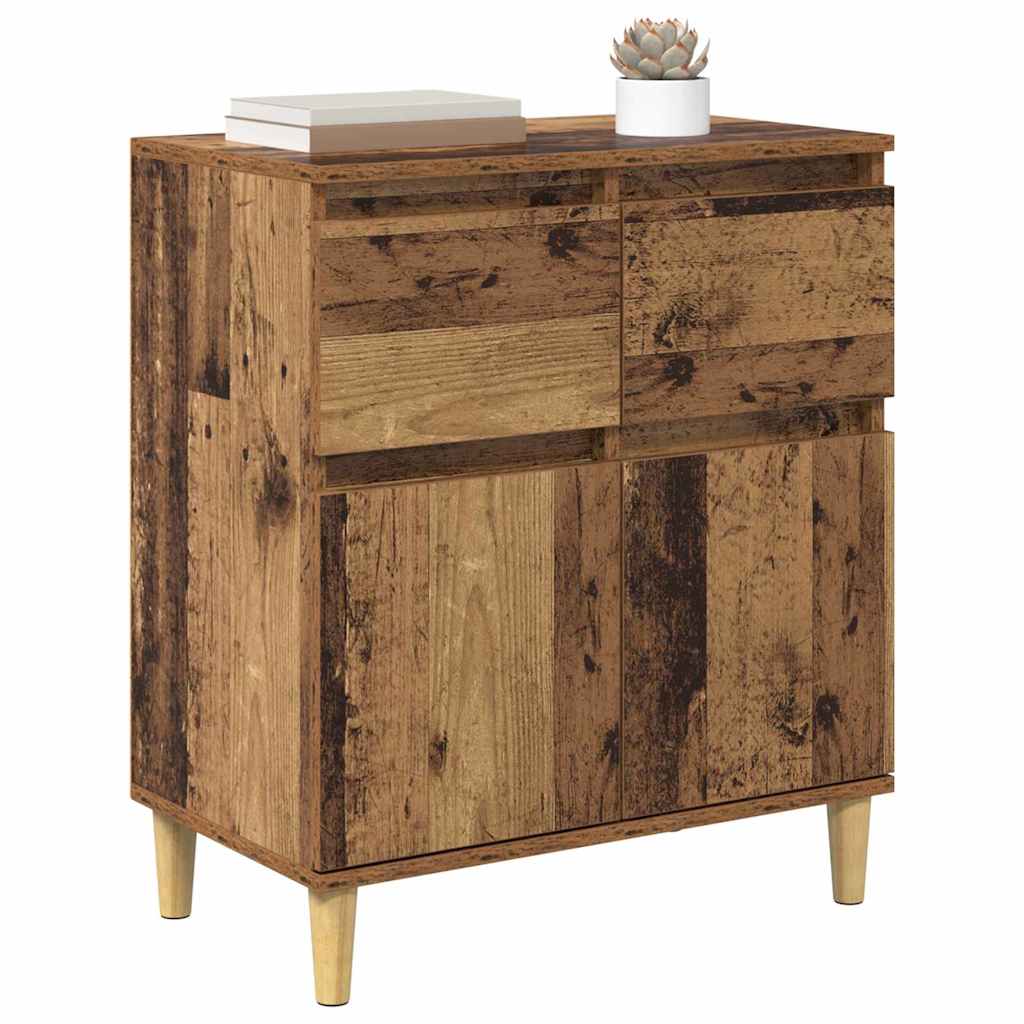 Dressoir met lade Oud Hout 60 x 35 x 70 cm Bewerkt hout is nu te koop bij PeponiXL, paradijselijk wonen!