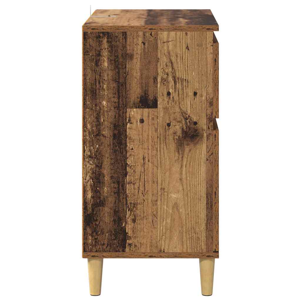 Dressoir met lade Oud Hout 60 x 35 x 70 cm Bewerkt hout is nu te koop bij PeponiXL, paradijselijk wonen!