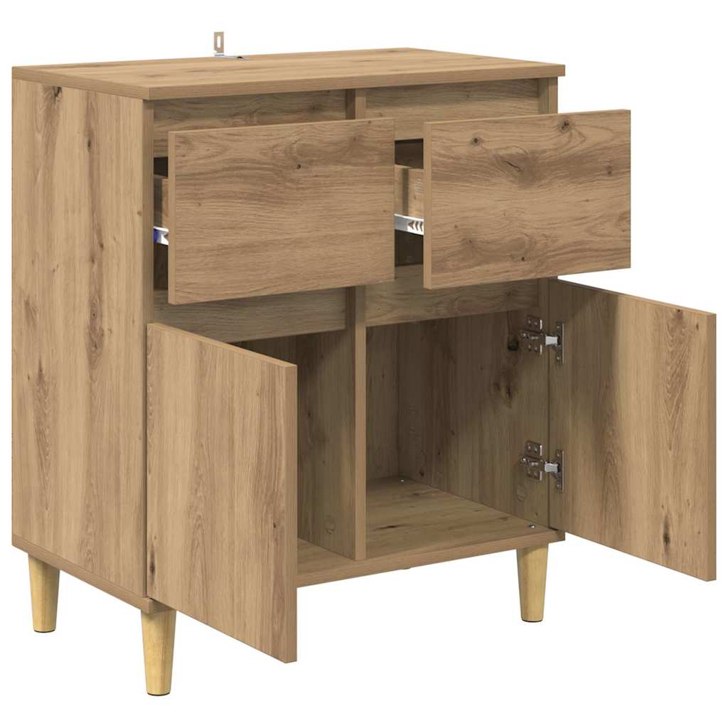 Dressoir met lade Artisan Eiken 60 x 35 x 70 cm Bewerkt hout is nu te koop bij PeponiXL, paradijselijk wonen!