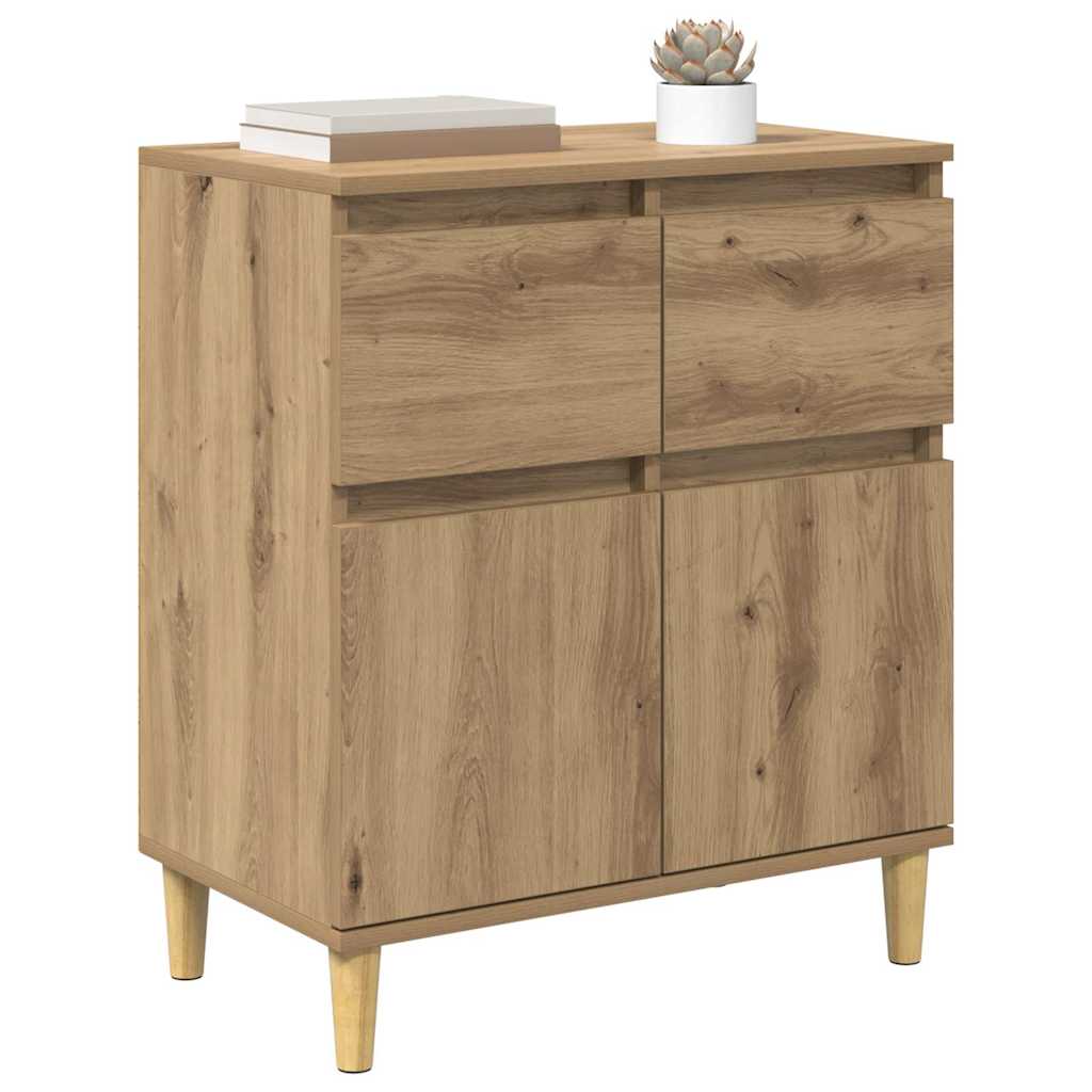 Dressoir met lade Artisan Eiken 60 x 35 x 70 cm Bewerkt hout is nu te koop bij PeponiXL, paradijselijk wonen!