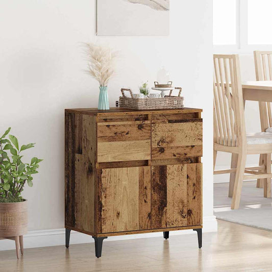 Dressoir Oud Hout 60 x 35 x 70 cm Gemonteerd hout en ijzer is nu te koop bij PeponiXL, paradijselijk wonen!