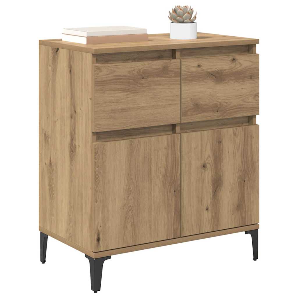 Dressoir Artisan Eiken 60 x 35 x 70 cm Gemonteerd hout en ijzer is nu te koop bij PeponiXL, paradijselijk wonen!