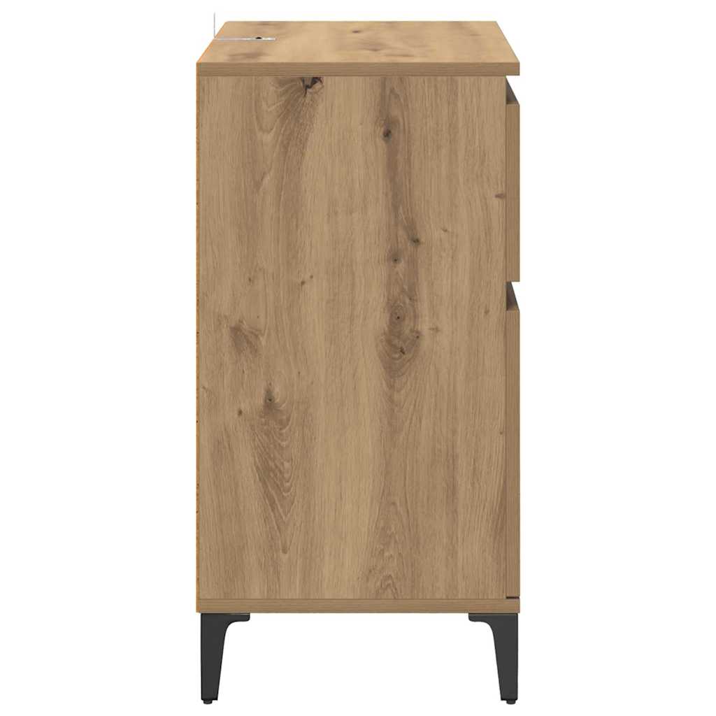 Dressoir Artisan Eiken 60 x 35 x 70 cm Gemonteerd hout en ijzer is nu te koop bij PeponiXL, paradijselijk wonen!
