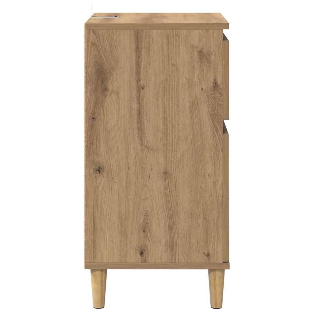 Nachtkastje met lade Artisan Eiken 40 x 35 x 70 cm Bewerkt hout is nu te koop bij PeponiXL, paradijselijk wonen!