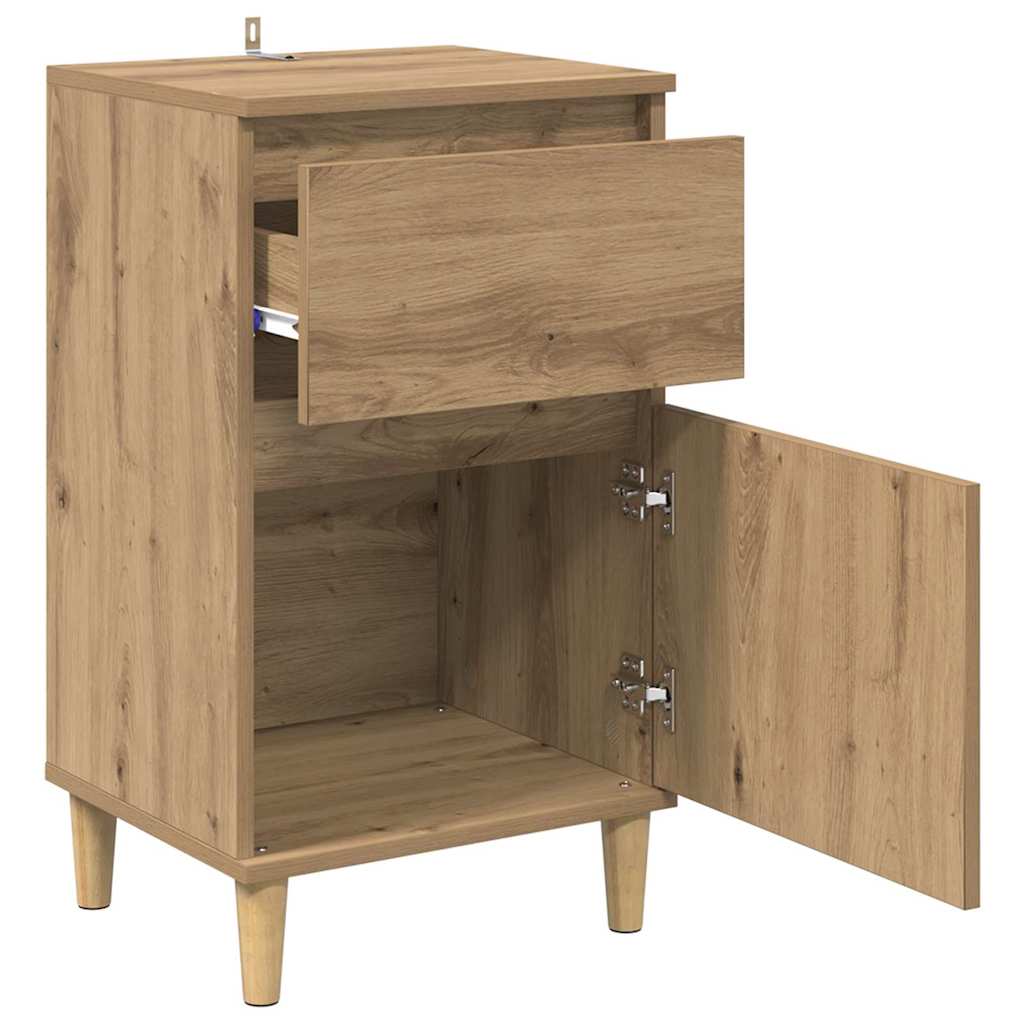 Nachtkastje 2 pcs Artisan Eiken 40 x 35 x 70 cm Bewerkt hout is nu te koop bij PeponiXL, paradijselijk wonen!
