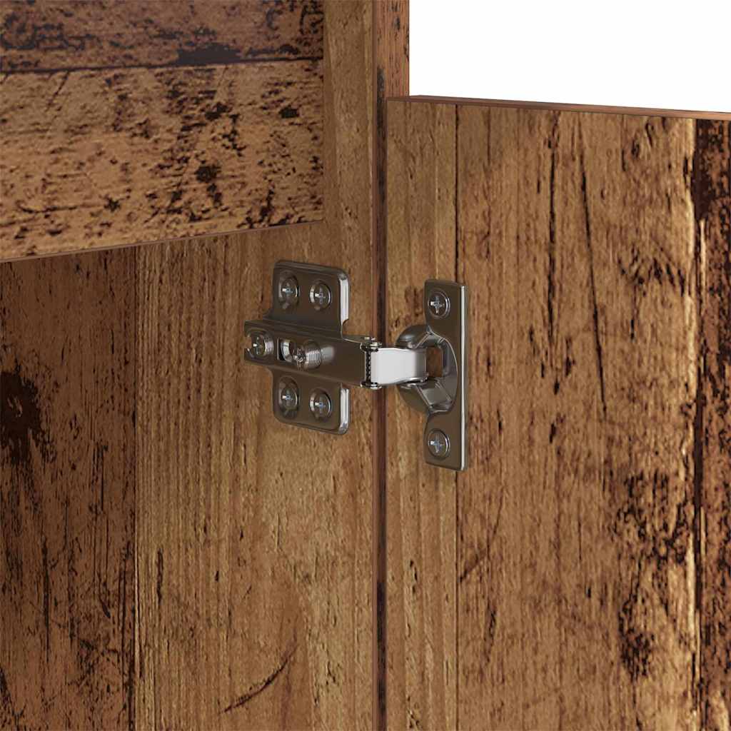 Nachtkastje met lade 2 pcs Oudhout 40 x 35 x 70 cm Bewerkt hout is nu te koop bij PeponiXL, paradijselijk wonen!