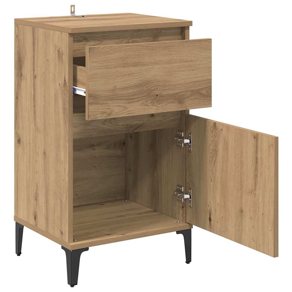 Nachtkastje 2 pcs Artisan Eiken 40 x 35 x 70 cm Bewerkt hout is nu te koop bij PeponiXL, paradijselijk wonen!