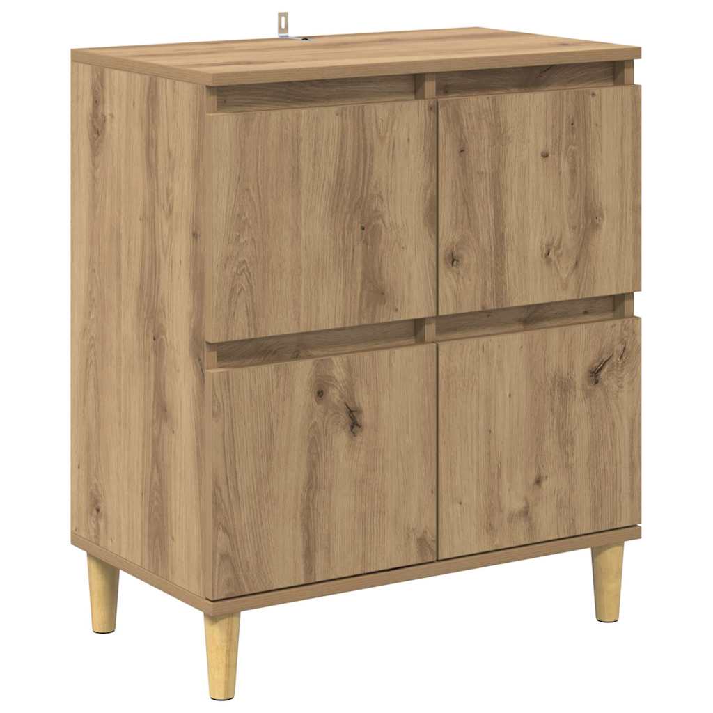 Dressoir Artisan Eiken 60 x 35 x 70 cm Bewerkt hout is nu te koop bij PeponiXL, paradijselijk wonen!