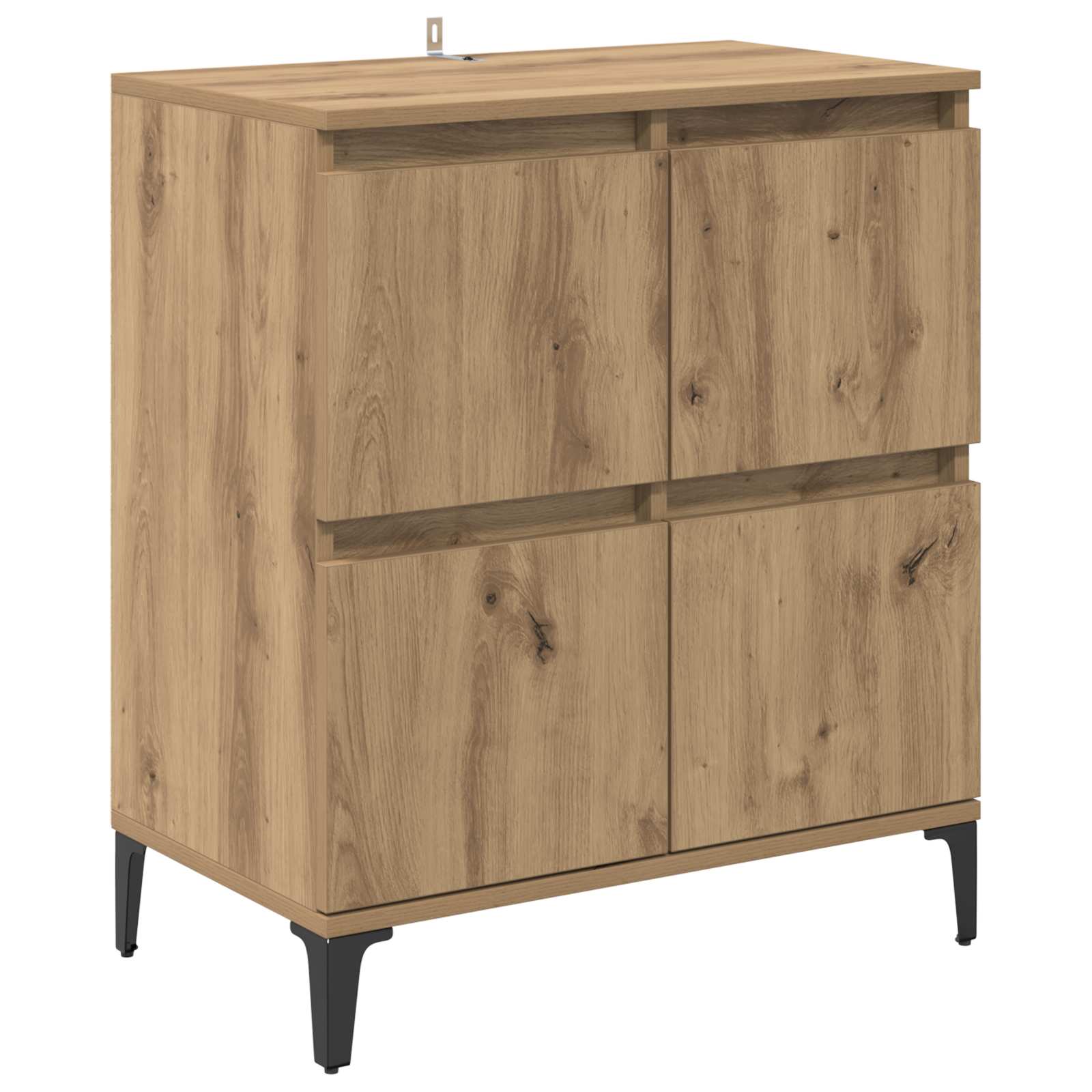Dressoir Artisan Eiken 60 x 35 x 70 cm Gemonteerd hout en ijzer is nu te koop bij PeponiXL, paradijselijk wonen!