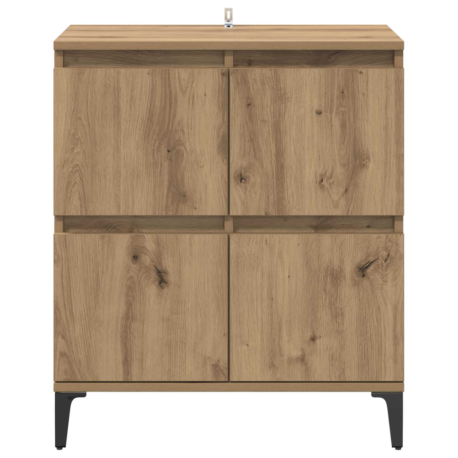 Dressoir Artisan Eiken 60 x 35 x 70 cm Gemonteerd hout en ijzer is nu te koop bij PeponiXL, paradijselijk wonen!