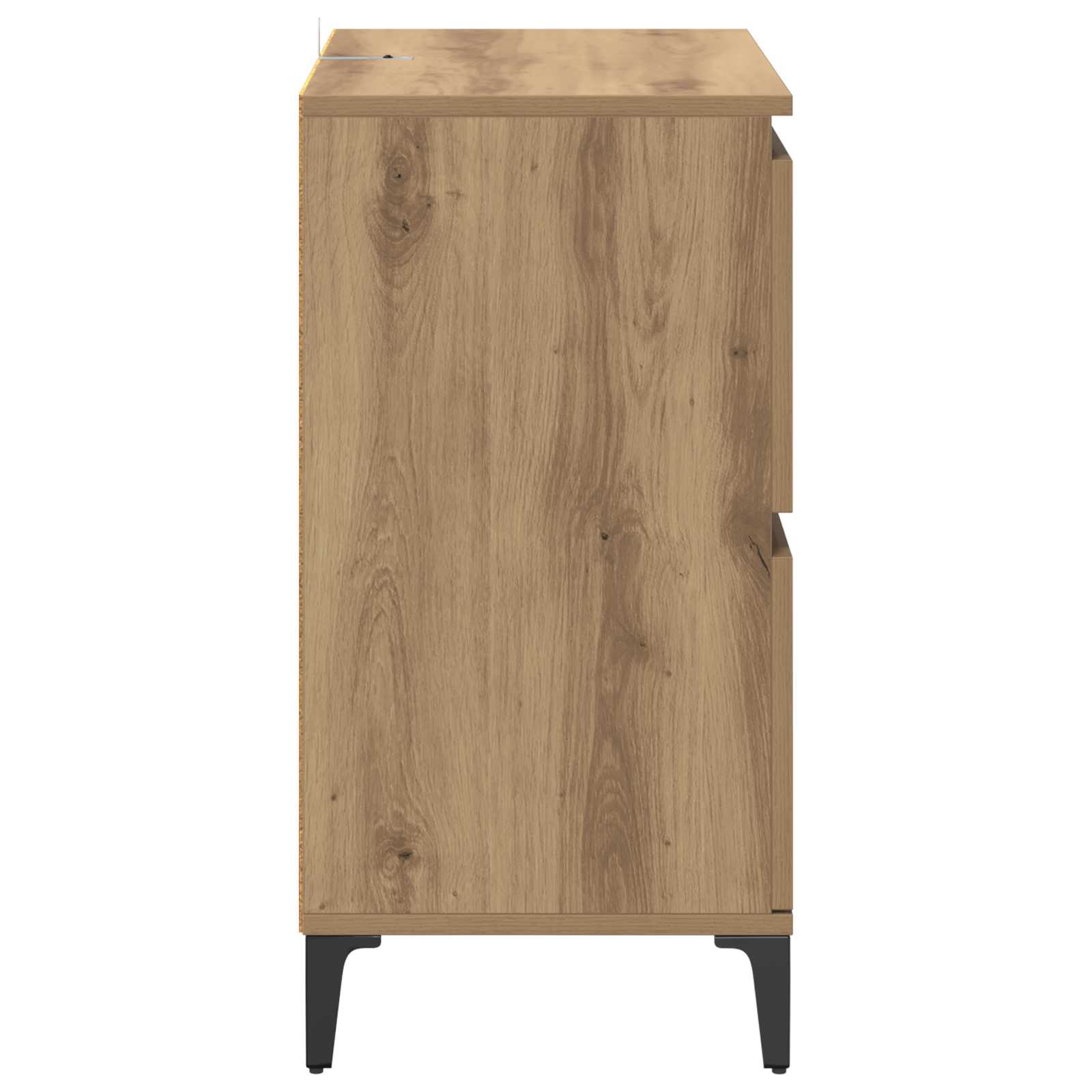 Dressoir Artisan Eiken 60 x 35 x 70 cm Gemonteerd hout en ijzer is nu te koop bij PeponiXL, paradijselijk wonen!