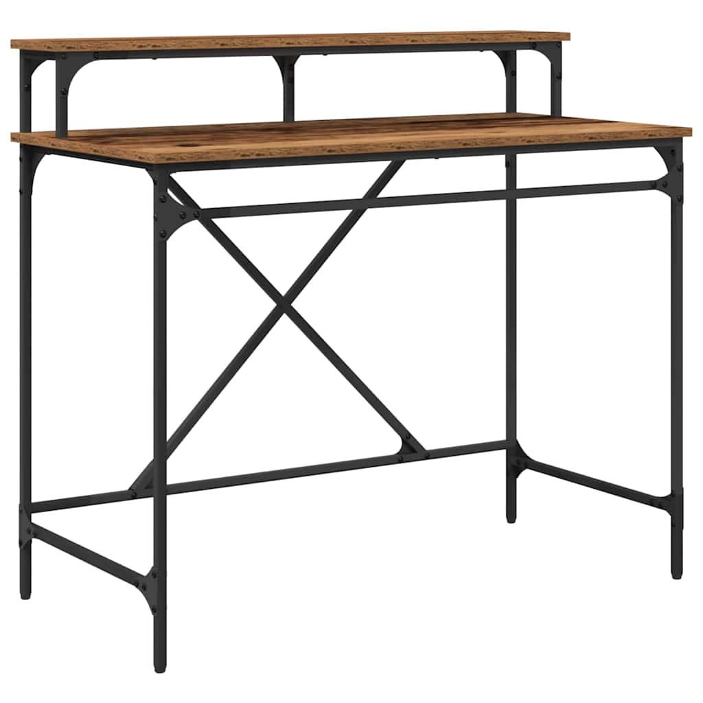 Bureau Oud Hout 100 x 50 x 90 cm Bewerkt hout is nu te koop bij PeponiXL, paradijselijk wonen!