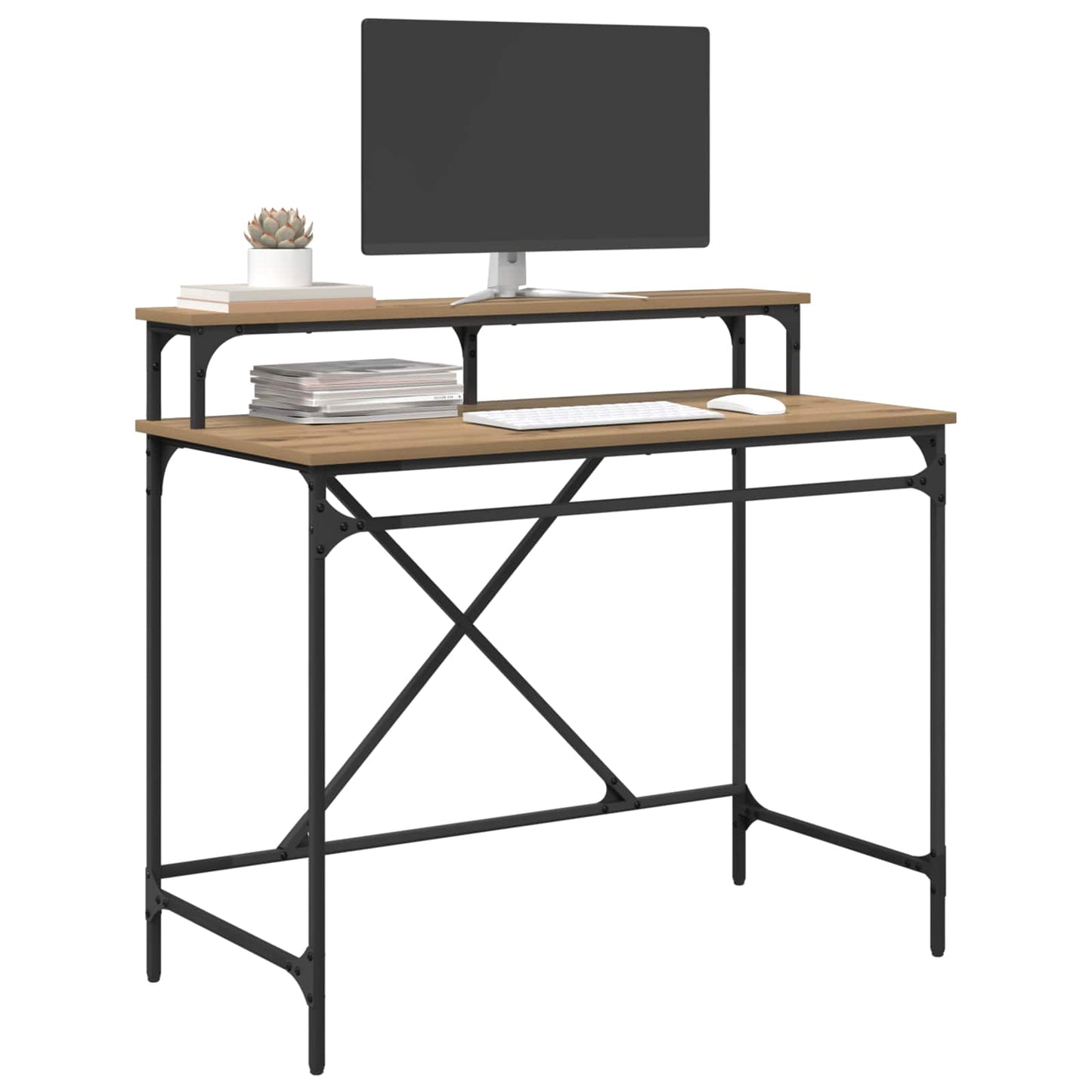 Bureau Artisan Eiken Bewerkt hout 100 x 50 x 90 cm