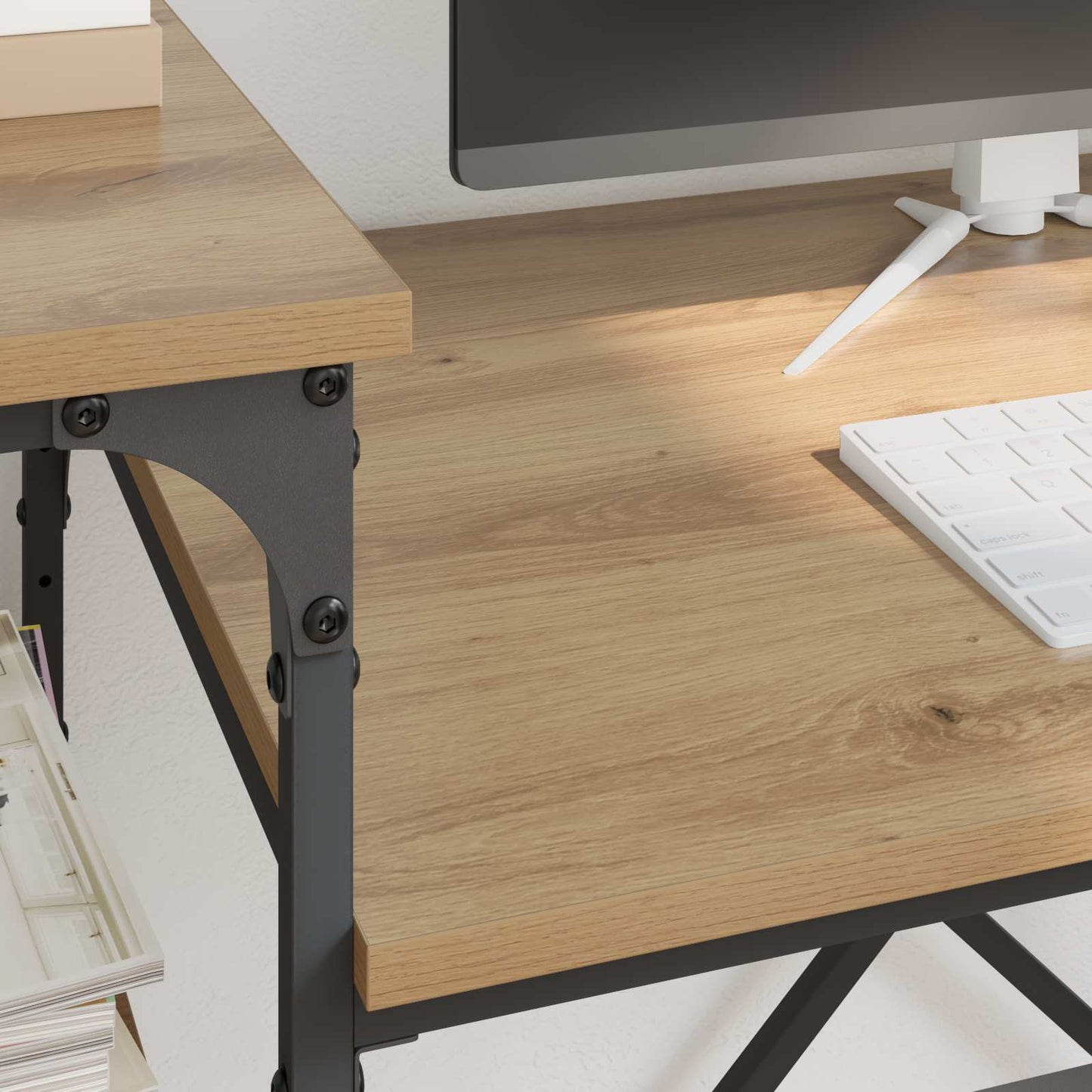 Bureau Artisan Eiken Bewerkt hout 135 x 50 x 90 cm