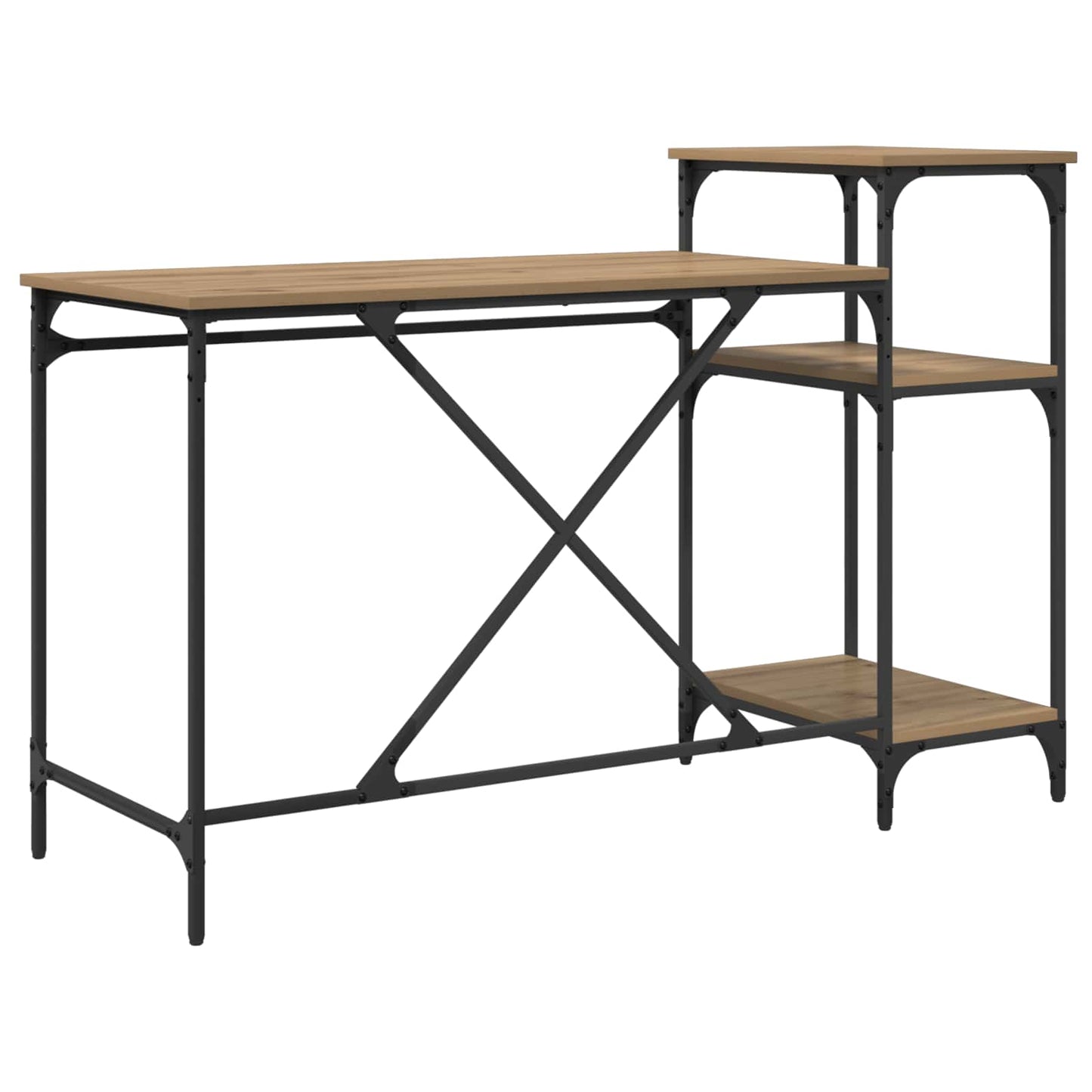 Bureau Artisan Eiken Bewerkt hout 135 x 50 x 90 cm