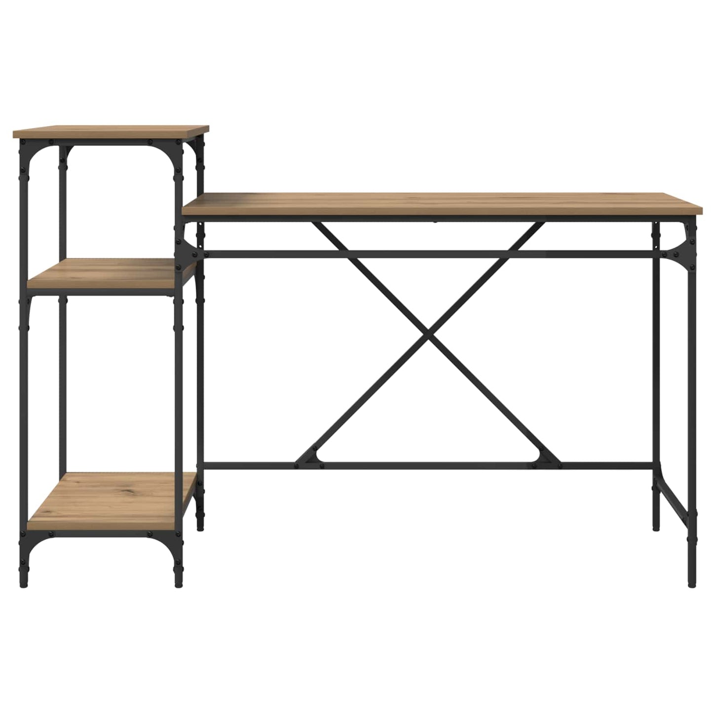 Bureau Artisan Eiken Bewerkt hout 135 x 50 x 90 cm