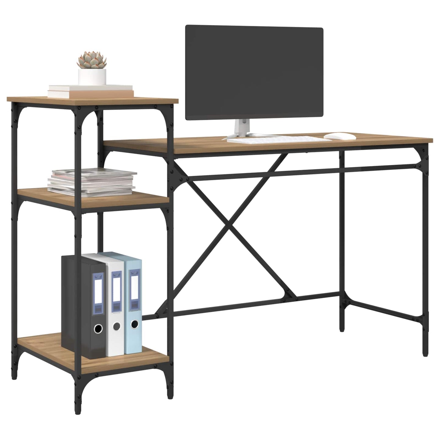 Bureau Artisan Eiken Bewerkt hout 135 x 50 x 90 cm