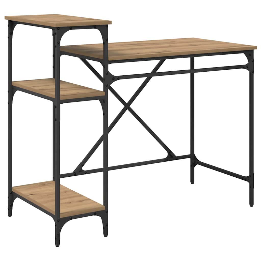 Bureau Artisan Eiken 105 x 50 x 90 cm Bewerkt hout is nu te koop bij PeponiXL, paradijselijk wonen!