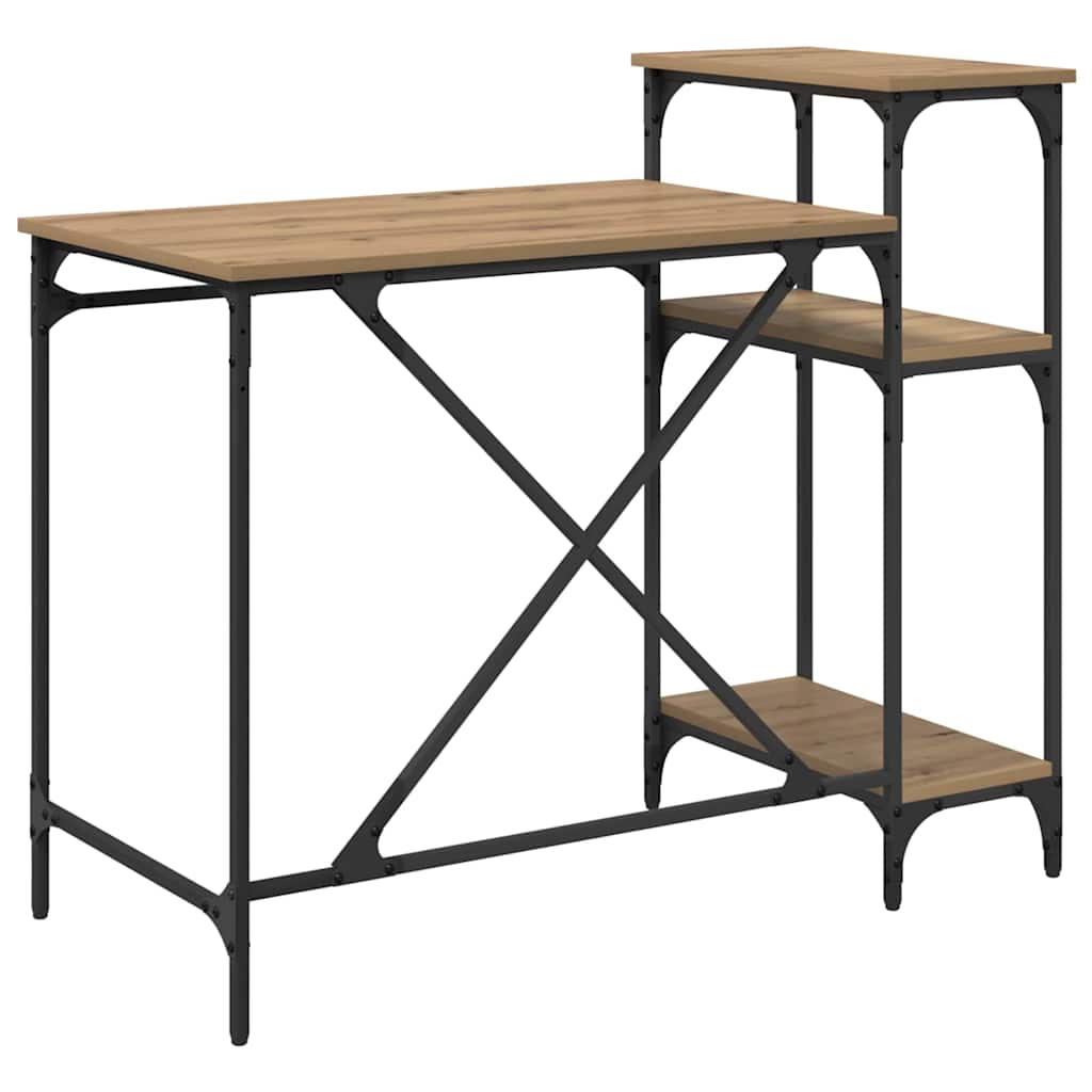 Bureau Artisan Eiken 105 x 50 x 90 cm Bewerkt hout is nu te koop bij PeponiXL, paradijselijk wonen!