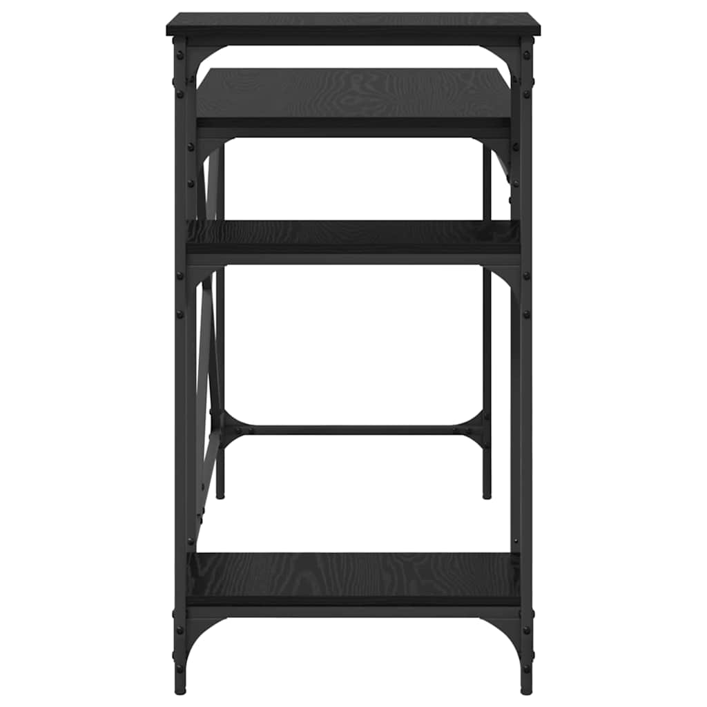 Bureau Zwart Eiken 105 x 50 x 90 cm Bewerkt hout is nu te koop bij PeponiXL, paradijselijk wonen!