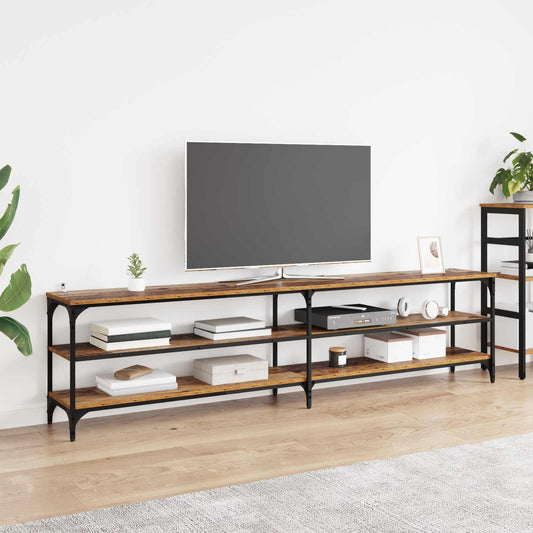 TV-kast Oud Hout 200 x 30 x 50 cm Gemonteerd hout en ijzer is nu te koop bij PeponiXL, paradijselijk wonen!