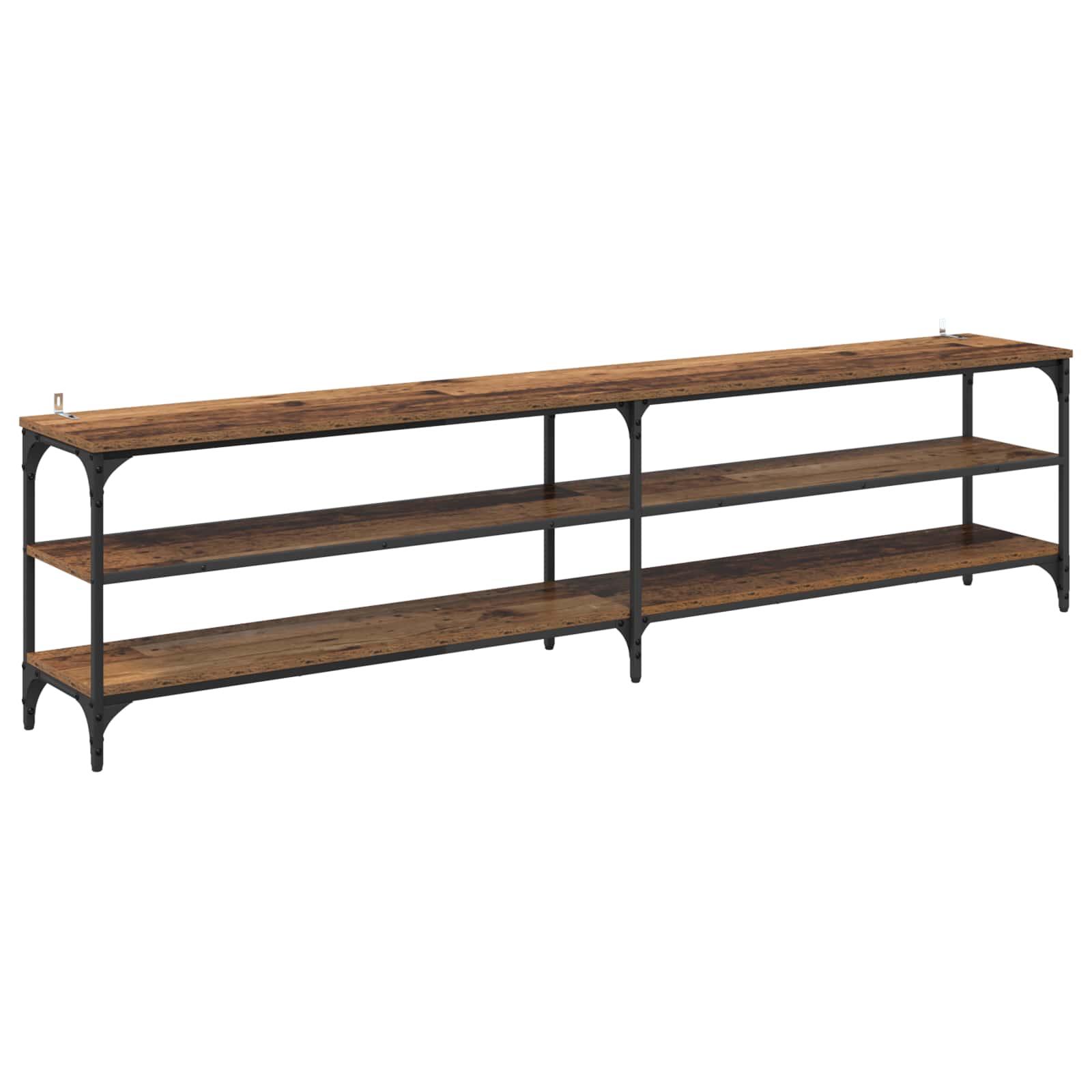 TV-kast Oud Hout 200 x 30 x 50 cm Gemonteerd hout en ijzer is nu te koop bij PeponiXL, paradijselijk wonen!