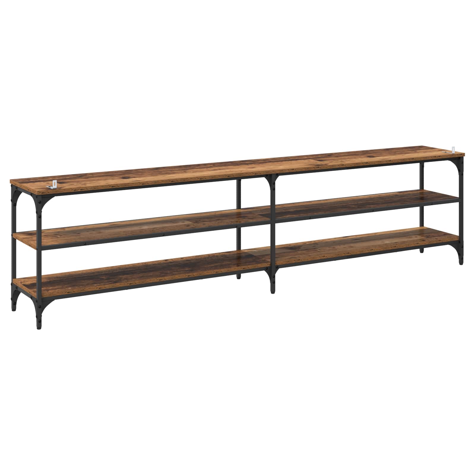 TV-kast Oud Hout 200 x 30 x 50 cm Gemonteerd hout en ijzer is nu te koop bij PeponiXL, paradijselijk wonen!