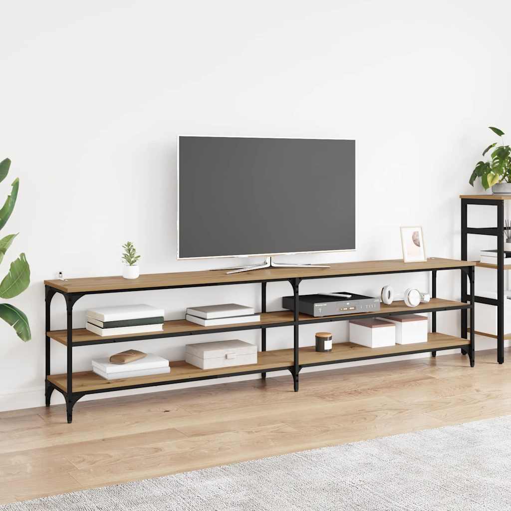 TV-kast Artisan Eiken 200 x 30 x 50 cm Gemonteerd hout en ijzer is nu te koop bij PeponiXL, paradijselijk wonen!