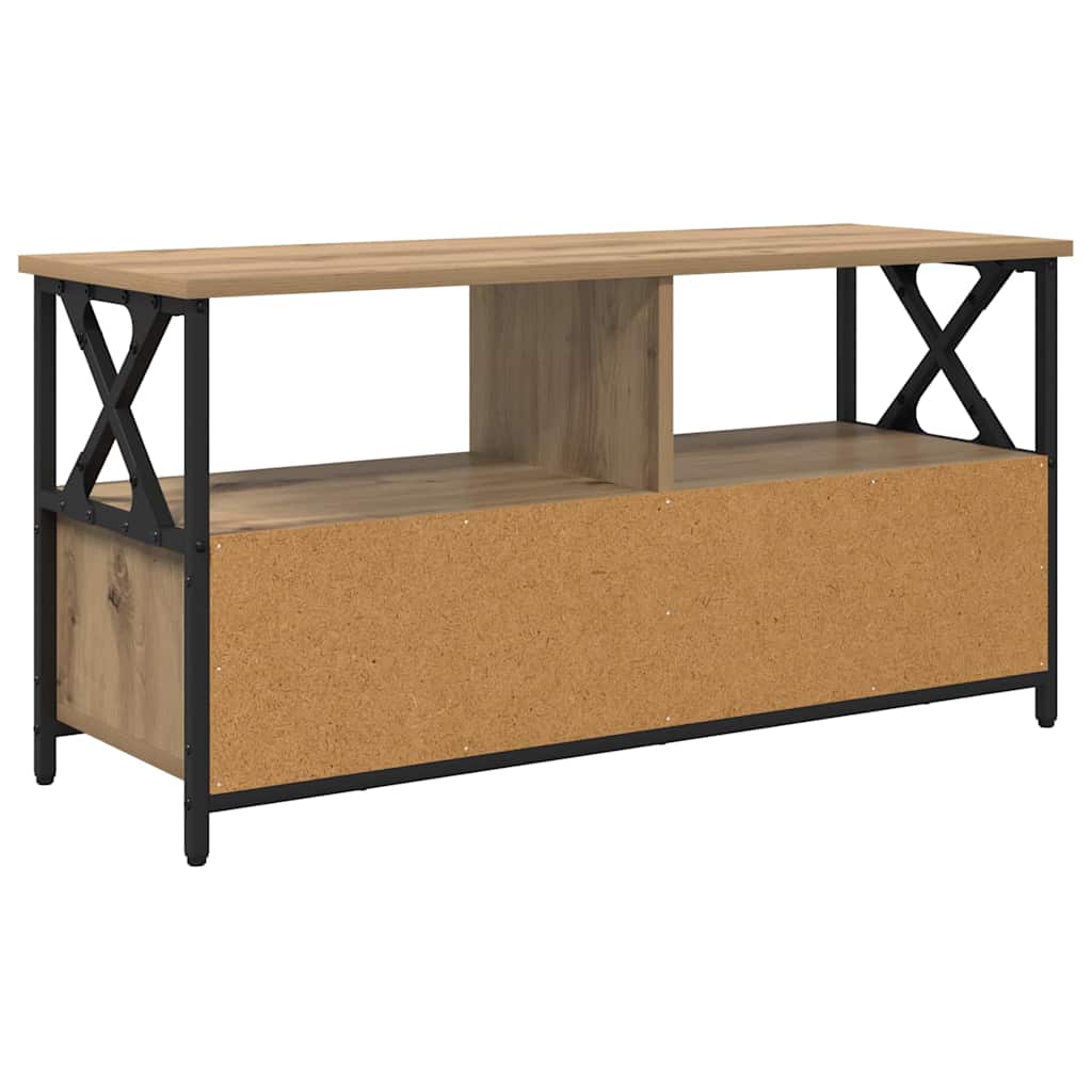 TV-kast Artisan Eiken 90 x 33 x 45 cm Engineered hout en staal is nu te koop bij PeponiXL, paradijselijk wonen!