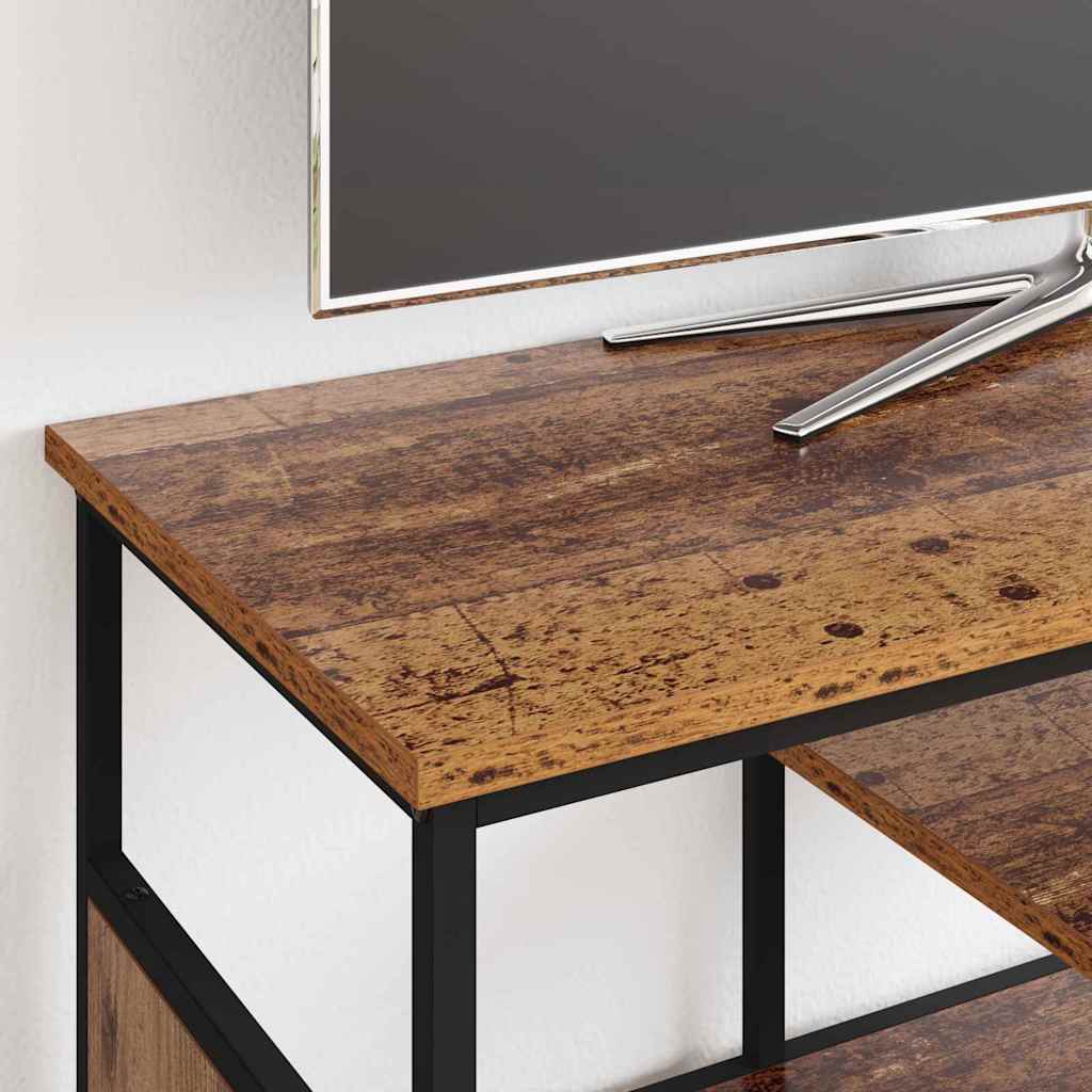 TV-kast Oud Hout 100 x 35 x 45 cm Gemonteerd hout en ijzer is nu te koop bij PeponiXL, paradijselijk wonen!