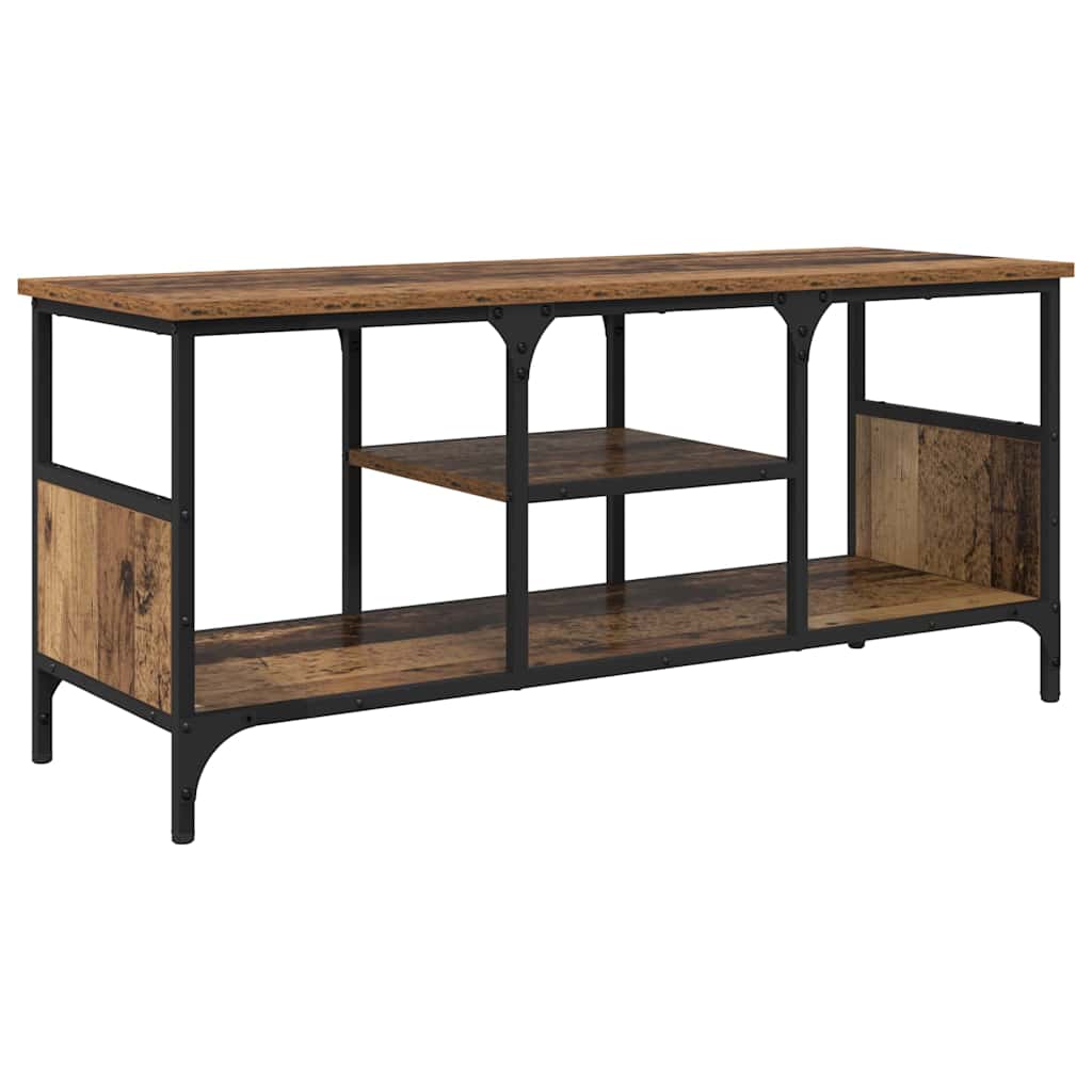 TV-kast Oud Hout 100 x 35 x 45 cm Gemonteerd hout en ijzer is nu te koop bij PeponiXL, paradijselijk wonen!