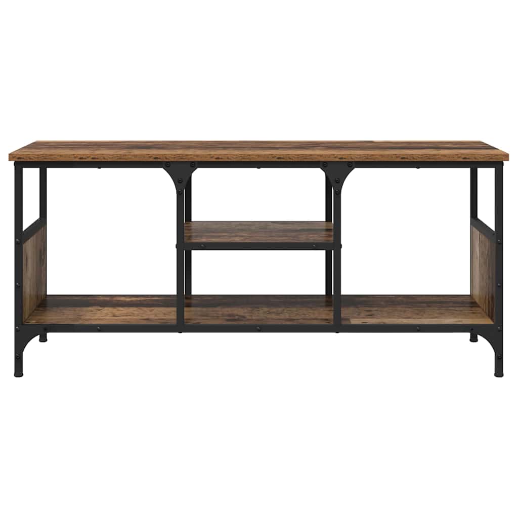TV-kast Oud Hout 100 x 35 x 45 cm Gemonteerd hout en ijzer is nu te koop bij PeponiXL, paradijselijk wonen!