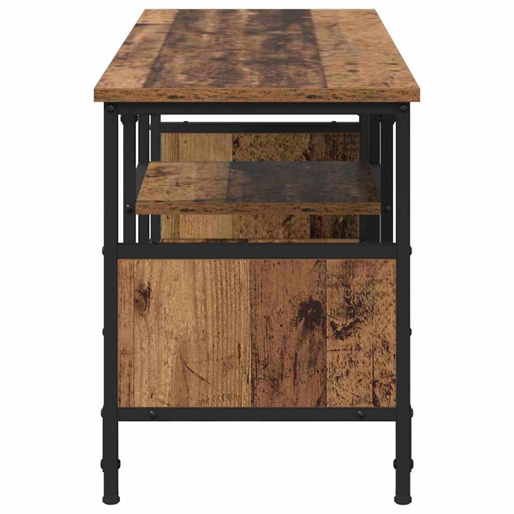 TV-kast Oud Hout 100 x 35 x 45 cm Gemonteerd hout en ijzer is nu te koop bij PeponiXL, paradijselijk wonen!