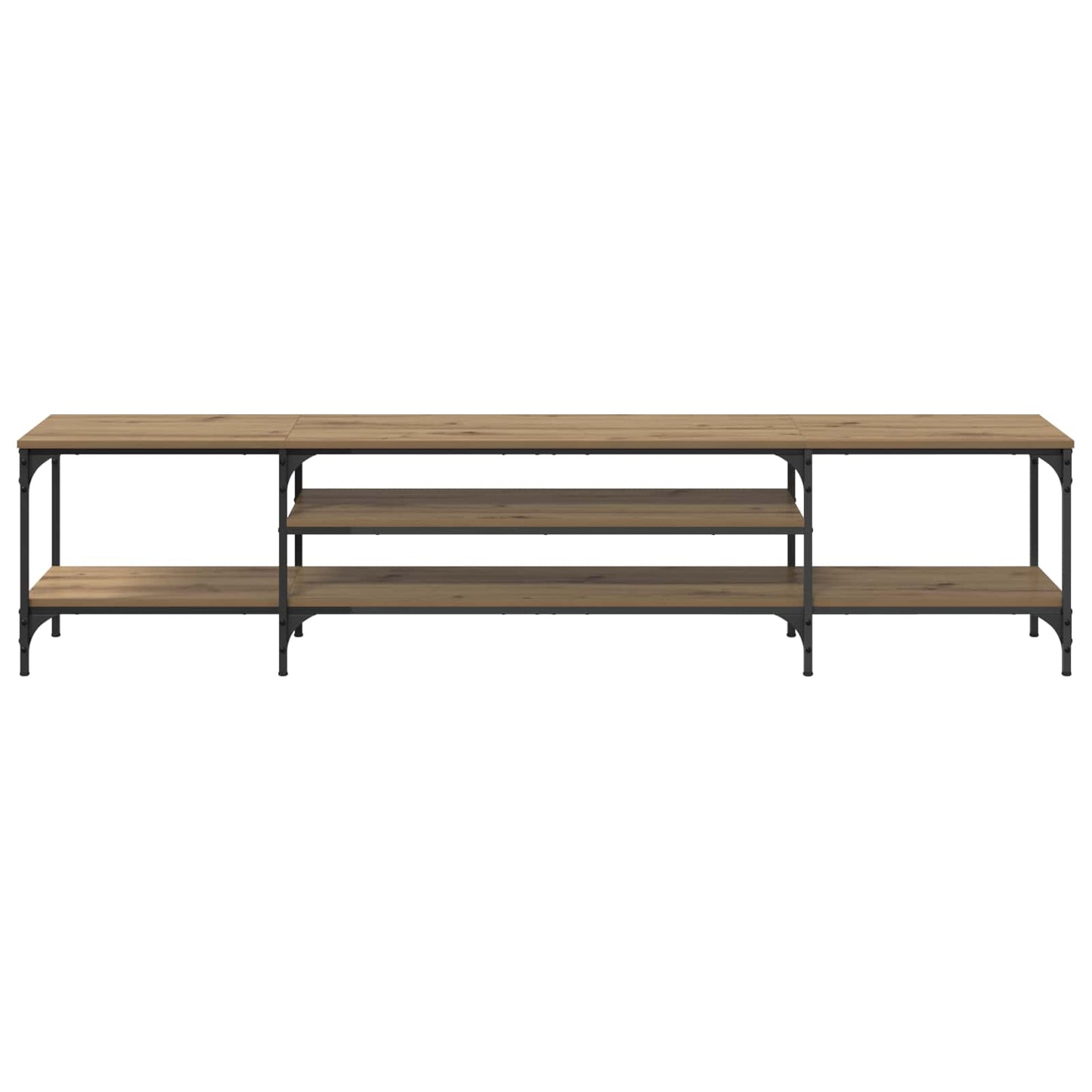 TV-kast 201 x 35 x 45 cm Artisan Eiken Gemonteerd hout en ijzer is nu te koop bij PeponiXL, paradijselijk wonen!