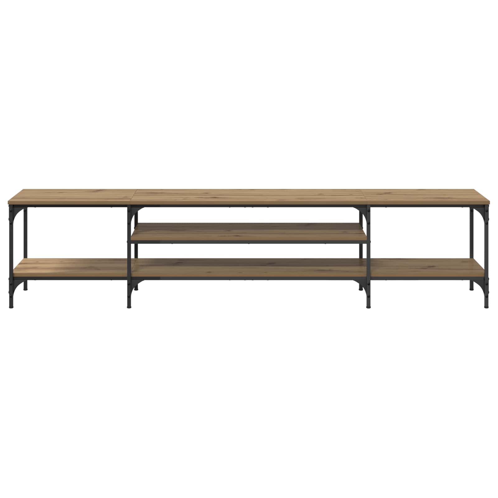 TV-kast 201 x 35 x 45 cm Artisan Eiken Gemonteerd hout en ijzer is nu te koop bij PeponiXL, paradijselijk wonen!