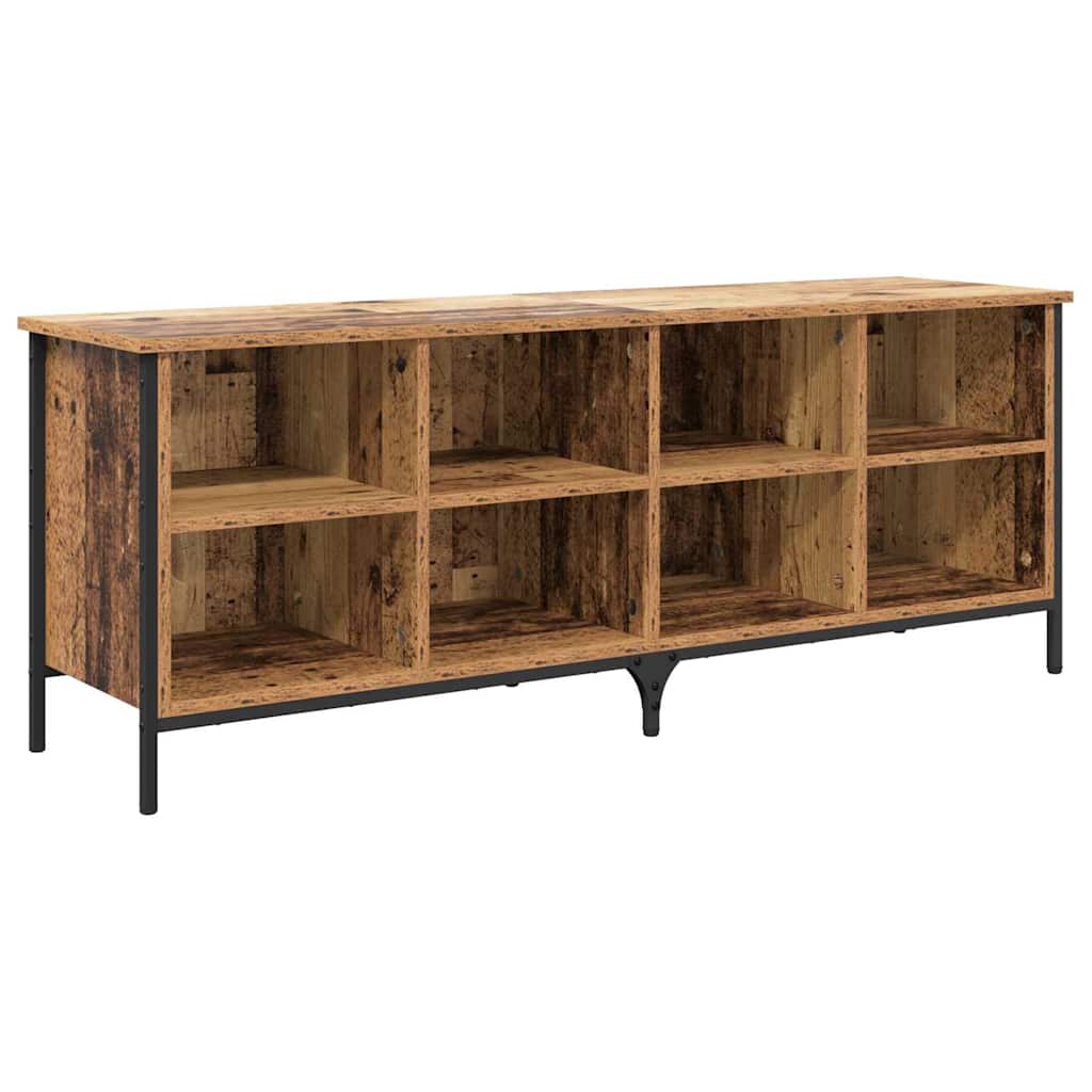 Schoenenkast Oud Hout 131 x 35 x 50 cm Gemonteerd hout en ijzer is nu te koop bij PeponiXL, paradijselijk wonen!