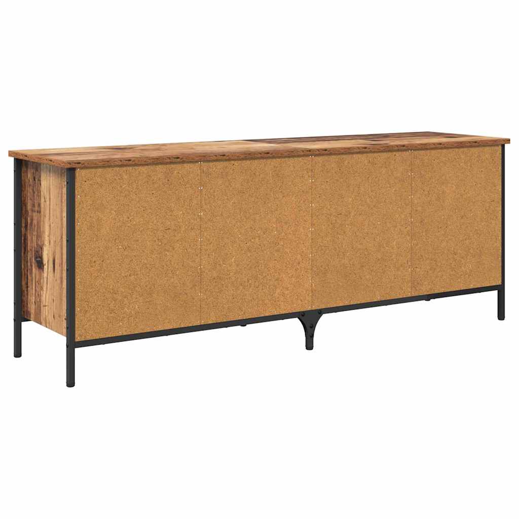 Schoenenkast Oud Hout 131 x 35 x 50 cm Gemonteerd hout en ijzer is nu te koop bij PeponiXL, paradijselijk wonen!