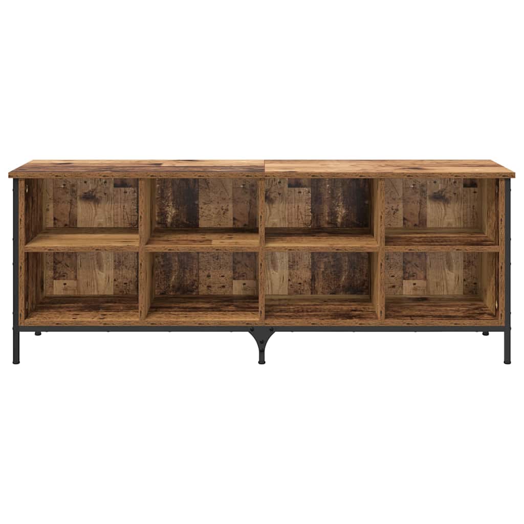 Schoenenkast Oud Hout 131 x 35 x 50 cm Gemonteerd hout en ijzer is nu te koop bij PeponiXL, paradijselijk wonen!