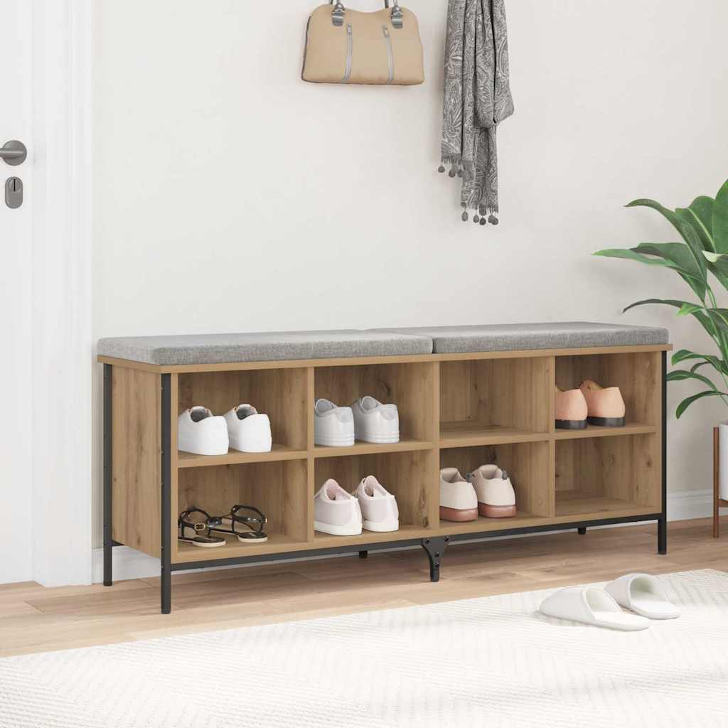Schoenenkast met plank Artisan Eiken 131 x 35 x 50 cm is nu te koop bij PeponiXL, paradijselijk wonen!