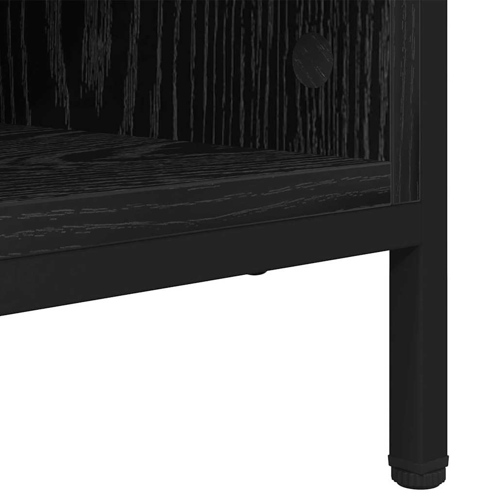 Schoenenkast met plank met opslag Zwart Eiken 131 x 35 x 50 cm is nu te koop bij PeponiXL, paradijselijk wonen!